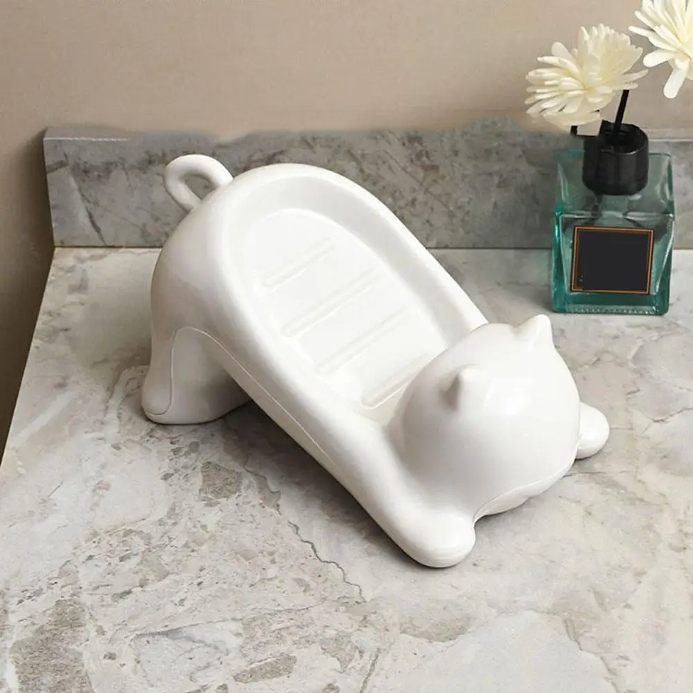Porte savon céramique - chat céramique éclat