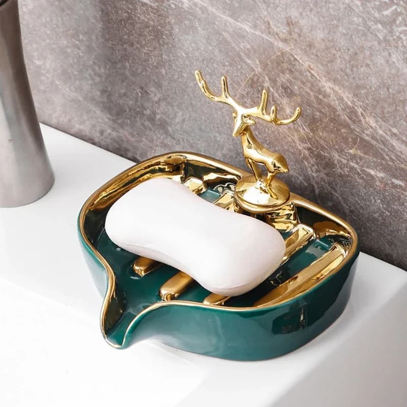Porte savon céramique - tête de cerf