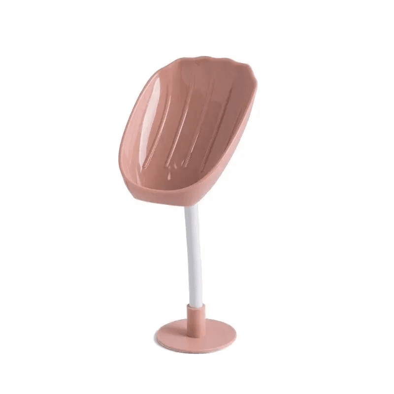 Porte savon - savon scallopé rose
