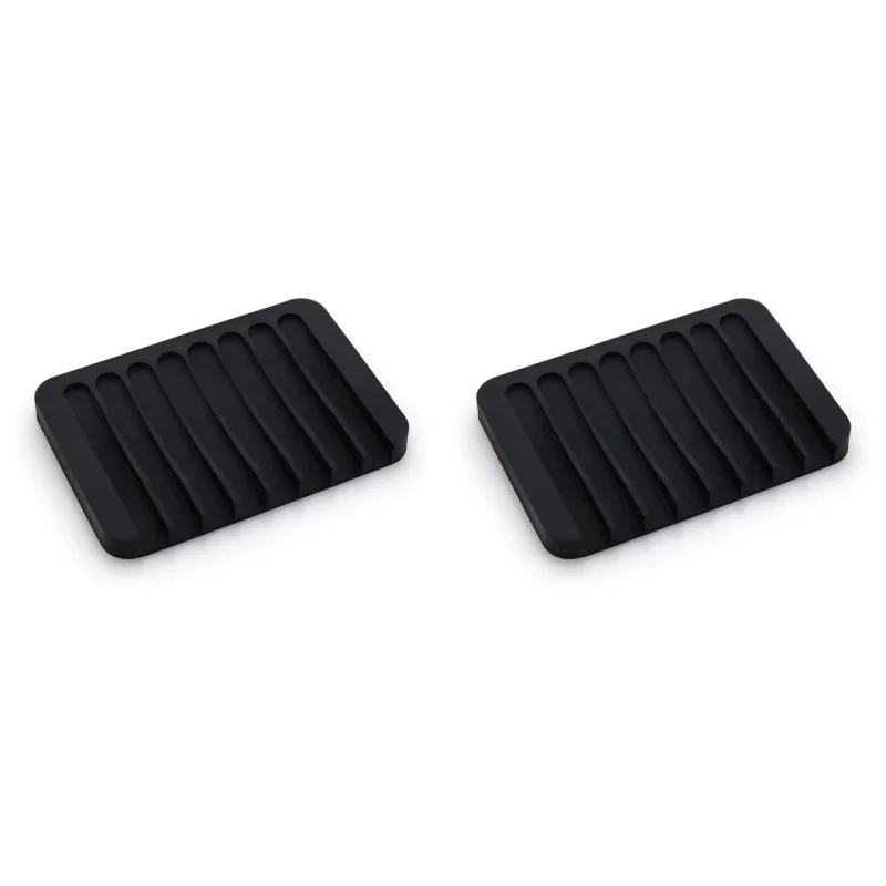Porte savon pour salle de bain - trays noirs élégants