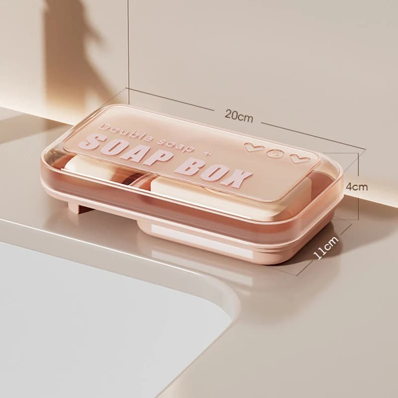 Porte savon - boîte à savon rose