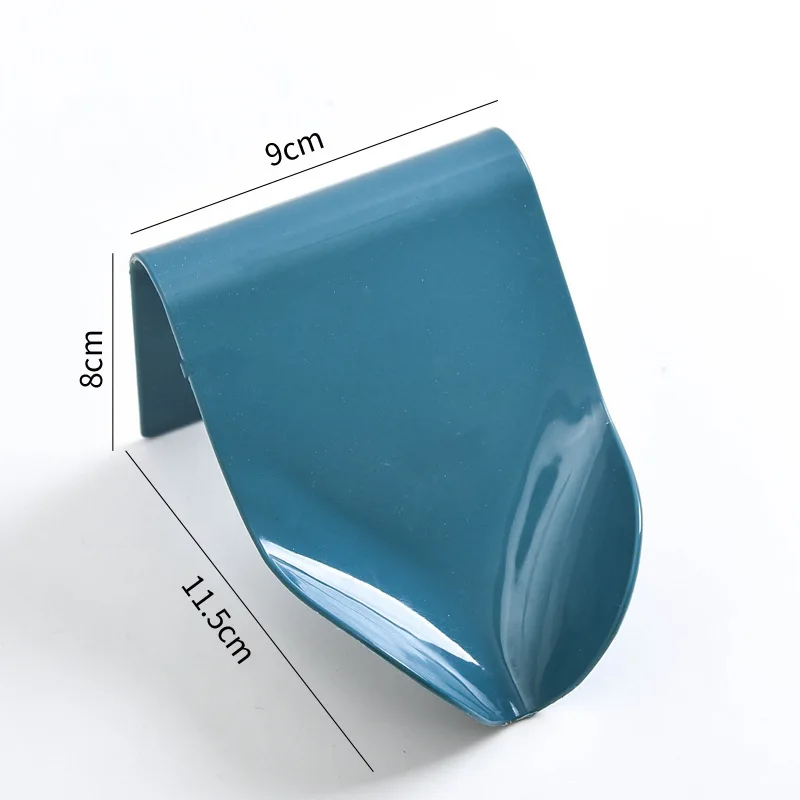 porte-savon bleu compact