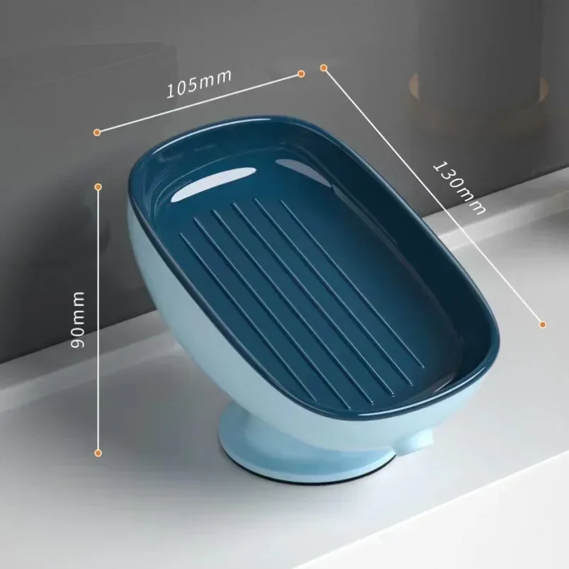 porte-savon baignoire bleu blanc